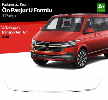 S-Dizayn VW Transporter T6.1 Krom U Formlu Ön Panjur Çıtası 2020 Üzeri