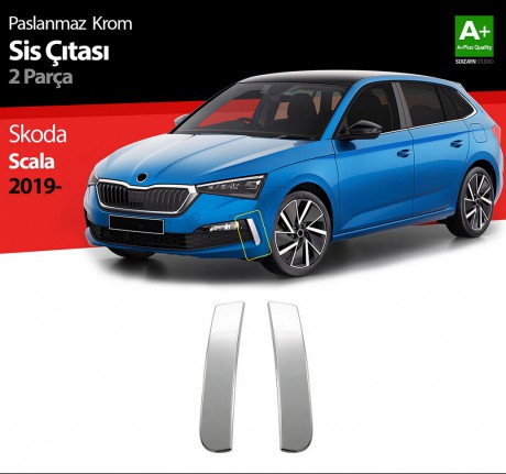 S-Dizayn Skoda Scala Krom Sis Çıtası 2 Prç 2019-2023