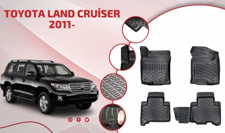 Toyota Land Cruiser 3D Havuzlu Paspas 2011-2024 Arası