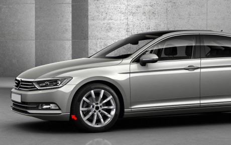 S-Dizayn VW Passat B8 Krom Ön Tampon Alt Çıtası 3 Parça 2015-2019