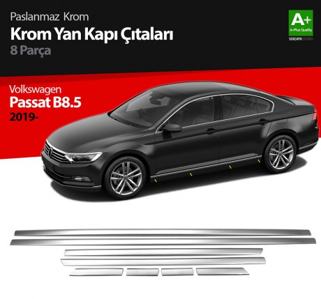 VW Passat B8.5 Krom Yan Kapı Çıtası 8 Parça 2019 ve Üzeri