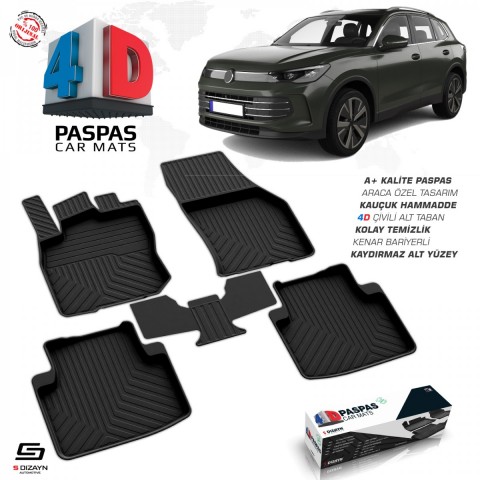 S-Dizayn VW Tiguan 3 4D Havuzlu Paspas 2024 Üzeri A+ Kalite
