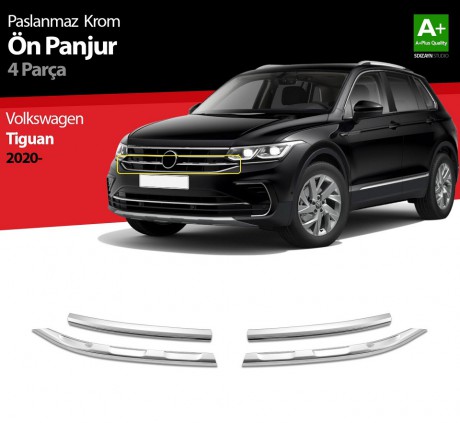 S-Dizayn VW Tiguan Krom Ön Panjur 4 Prç. 2020-2024