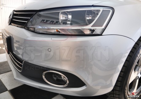 S-Dizayn VW Jetta Krom Sis Farı Çerçevesi 2 Prç 2011-2014