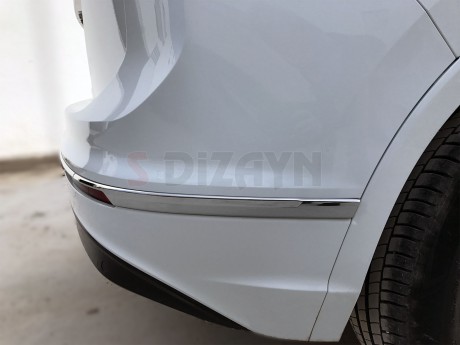 S-Dizayn VW Tiguan Krom Arka Tampon Alt Çıtası 3 Prç. 2016-2024