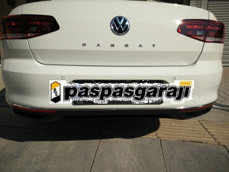 VW Passat B8.5 Krom Arka Tampon Alt Çıtası 3 Parça 2019 ve Üzeri